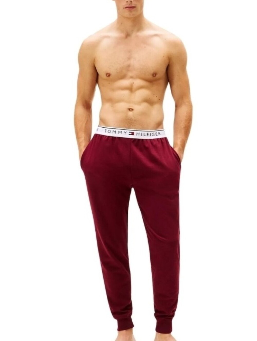 Tommy Hilfiger Men's Burgundy French Terry Jogger Sweatpants  Size M NWT